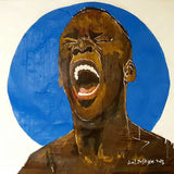 Israel Adesanya UFC 287 Portrait, by Leah Justyce 130cm x 100cm