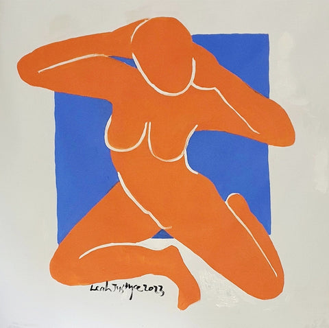 Nude Minimalist Female Orange and Blue