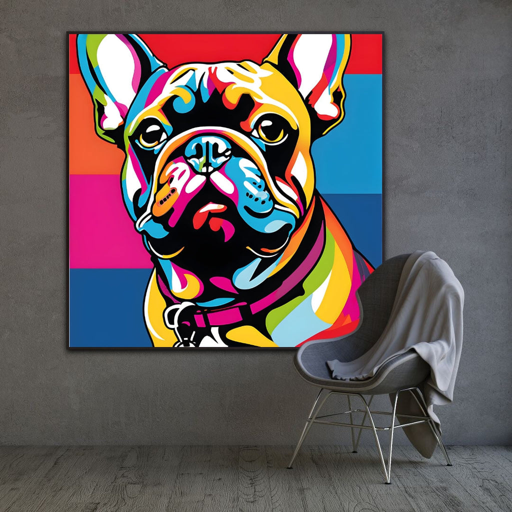 Add Personality to Your Home with French Bulldog Pop Art Portrait
