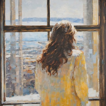 Woman Looking Out a Window Art | Buy Art Online