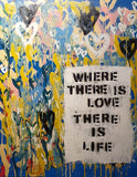 Abstract Love Heart Painting | Where There is Love There is Life