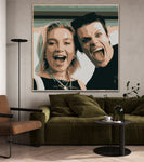 Bring star power and edgy artistry into your home with this exclusive Made to Order Portrait of Florence Pugh and Yungblud. Designed for true fans and collectors who crave bold, expressive art, this portrait is first digitally created and then meticulously hand painted upon your order — ensuring every piece is one of a kind.