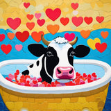 Barnyard Bathhouse | Cow In Bath Art Prints