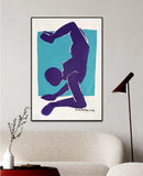 Abstract Nude Blue and Purple | Male Figure