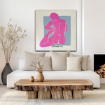 Abstract Nude Female Pink and Blue