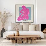 Abstract Nude Female Pink and Blue