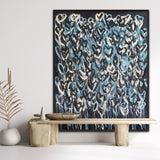 In this vibrant cascade of color and emotion, I wielded acrylics and spray with unfettered passion.

Abstract forms dance across the canvas, hearts emerging as motifs of love's omnipresence.