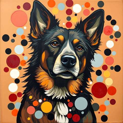 Contemporary Dog Portraits - Instant Download Art