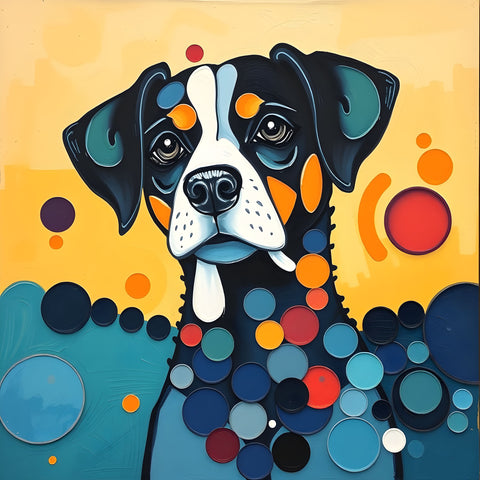 Contemporary Dog Portraits - Instant Download Art