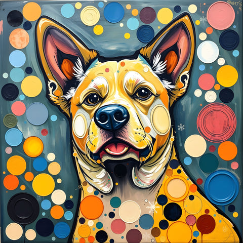 Contemporary Dog Portraits - Instant Download Art