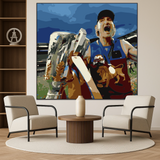2025 AFL Grand Final artwork of Brisbane Lions player – personalised sports portrait
