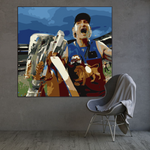 2025 AFL Grand Final artwork of Brisbane Lions player – personalised sports portrait