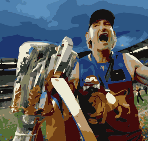 2025 AFL Grand Final artwork of Brisbane Lions player – personalised sports portrait