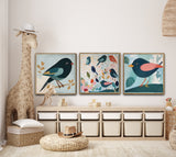 Colourful Feathers, Joyful Hearts | Children Wall Art Print Sets