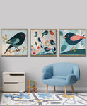 Colourful Feathers, Joyful Hearts | Children Wall Art Print Sets