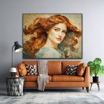 Beautiful woman portrait prints 