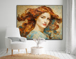 Beautiful woman portrait prints 