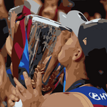 AFL Grand Final 2025 artwork featuring Brisbane Lions premiership players