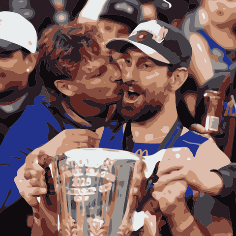 Personalised AFL portrait of Brisbane Lions player from their 2025 Grand Final victory