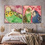 Chirps of Colour | Budgie Art Print