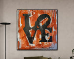 Bold, timeless, and universally resonant, this iconic LOVE painting celebrates one of the most powerful words in the human language. Set against a striking red background, the artwork features the globally recognised LOVE typography made famous by pop art pioneer Robert Indiana.