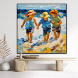 Treasures Of The Tide | Children At The Beach Art Prints