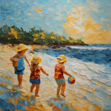 Under The Open Sky | Children At The Beach Art Prints