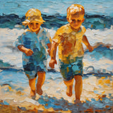 Shoreline Stories | Children At The Beach Art Prints