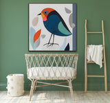 The Joyful Birdie | Children Wall Art Print