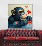 Monkeying Around In Bubbles | Chimpanze In Bath Art Prints