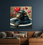 Banana Scented Bubbles | Chimpanze In Bath Art Prints