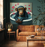 Primates in Paradise | Chimpanze In Bath Art Prints