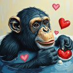 Monkeying Around In Bubbles | Chimpanze In Bath Art Prints