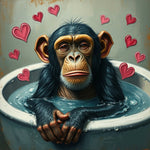 Primates in Paradise | Chimpanze In Bath Art Prints