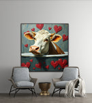 Bubbles and Barns | Cow In Bath Art Prints