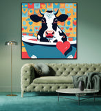 Cow Spa Bliss | Cow In Bath Art Prints