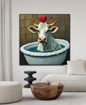 Soak In The Serenity | Cow In Bath Art Prints