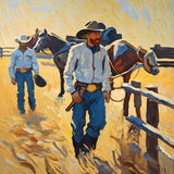 Vivid Riders On The Plain | Limited Edition Cowboy and  Horse Prints