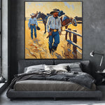 Vivid Riders On The Plain | Limited Edition Cowboy and  Horse Prints