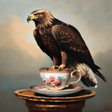 Fierce Grace | Eagle and Tea Cup Art Print