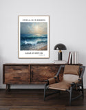 Abstract Art Poster | Eternal Blue Horizons