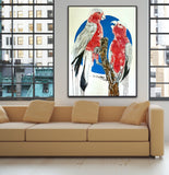 ***MASSIVE ART SALE*** Galahs In Blue