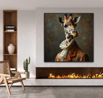 Tall and Refined | Giraffe In Clothing Art
