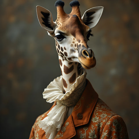 Tall and Refined | Giraffe In Clothing Art