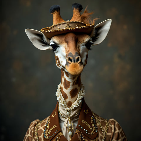 Majesty In Stature | Giraffe In Clothing Art