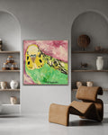 Chirps of Colour | Budgie Art Print