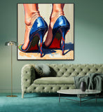 Velvet Stride | High Heeled Shoe Art Prints