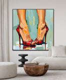 The Crimson Heel | High Heeled Shoe Art Prints