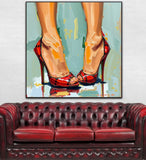 The Crimson Heel | High Heeled Shoe Art Prints