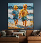 Shoreline Stories | Children At The Beach Art Prints